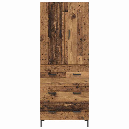 Highboard Wandmontiert Altholz 69,5 x 34 x 180 cm Holzwerkstoff