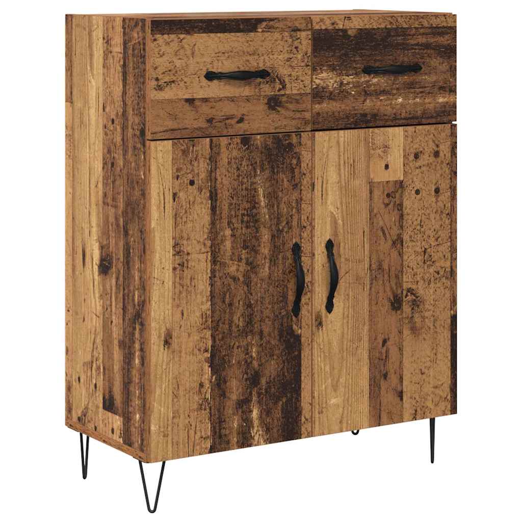 Highboard Altholz 69,5 x 34 x 180 cm Holzwerkstoff