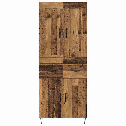 Highboard Altholz 69,5 x 34 x 180 cm Holzwerkstoff