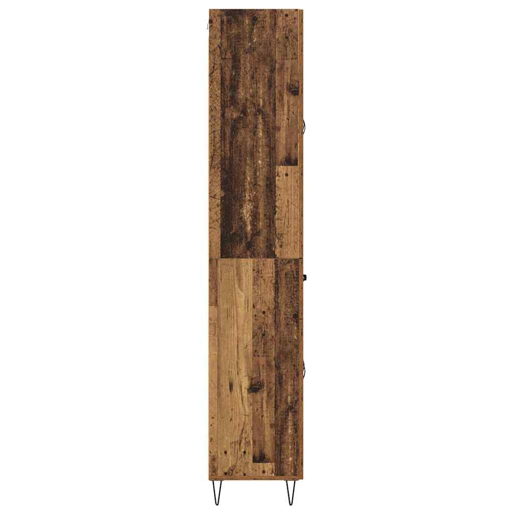 Highboard Altholz 69,5 x 34 x 180 cm Holzwerkstoff