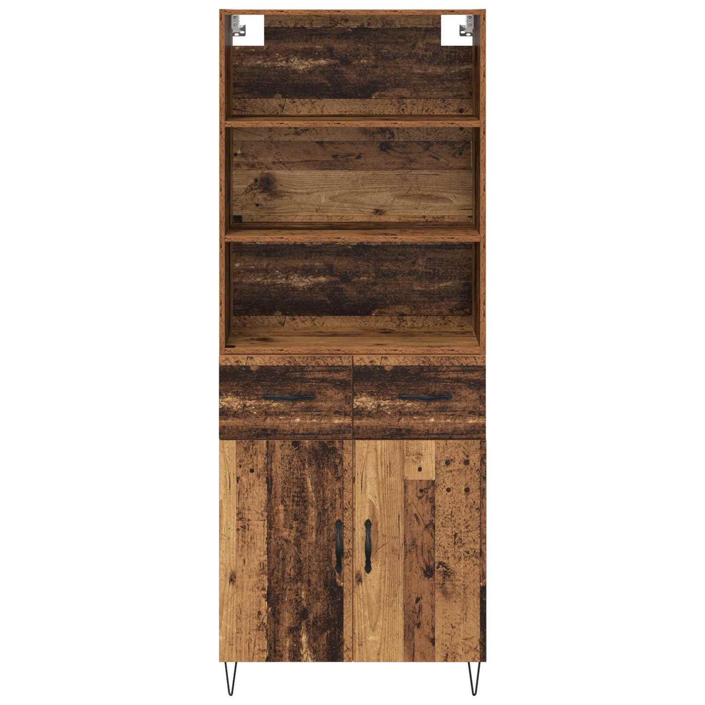 Highboard Altholz 69,5 x 34 x 180 cm Holzwerkstoff
