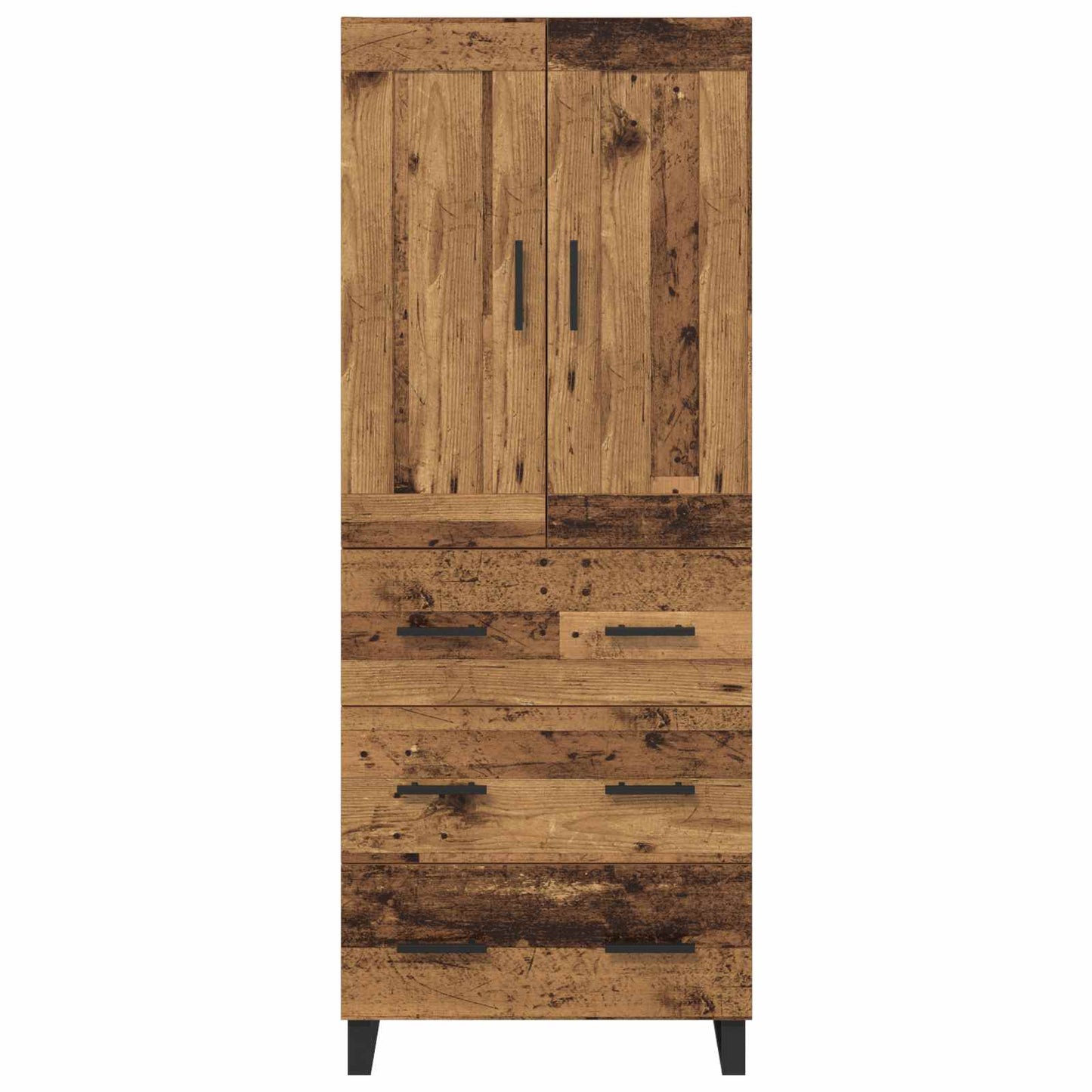 Highboard Altholz 69,5 x 34 x 180 cm Holzwerkstoff
