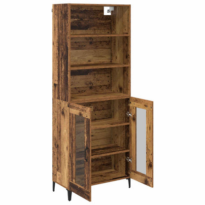 Highboard Altholz 69,5 x 34 x 180 cm Holzwerkstoff