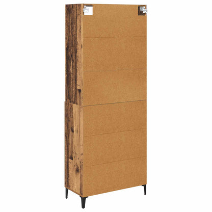 Highboard Altholz 69,5 x 34 x 180 cm Holzwerkstoff