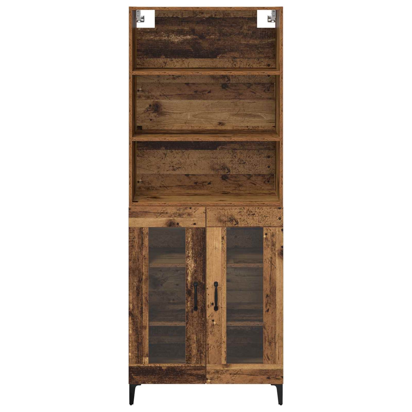 Highboard Altholz 69,5 x 34 x 180 cm Holzwerkstoff