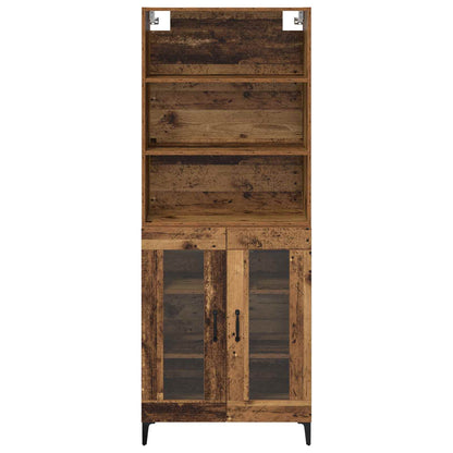 Highboard Altholz 69,5 x 34 x 180 cm Holzwerkstoff