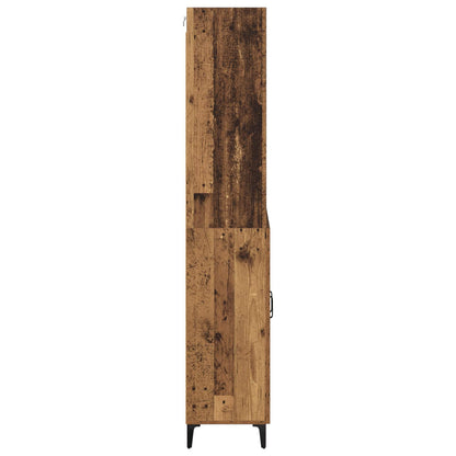 Highboard Altholz 69,5 x 34 x 180 cm Holzwerkstoff
