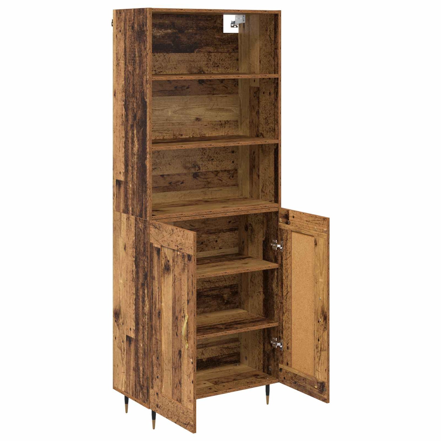 Highboard Altholz 69,5 x 34 x 180 cm Holzwerkstoff