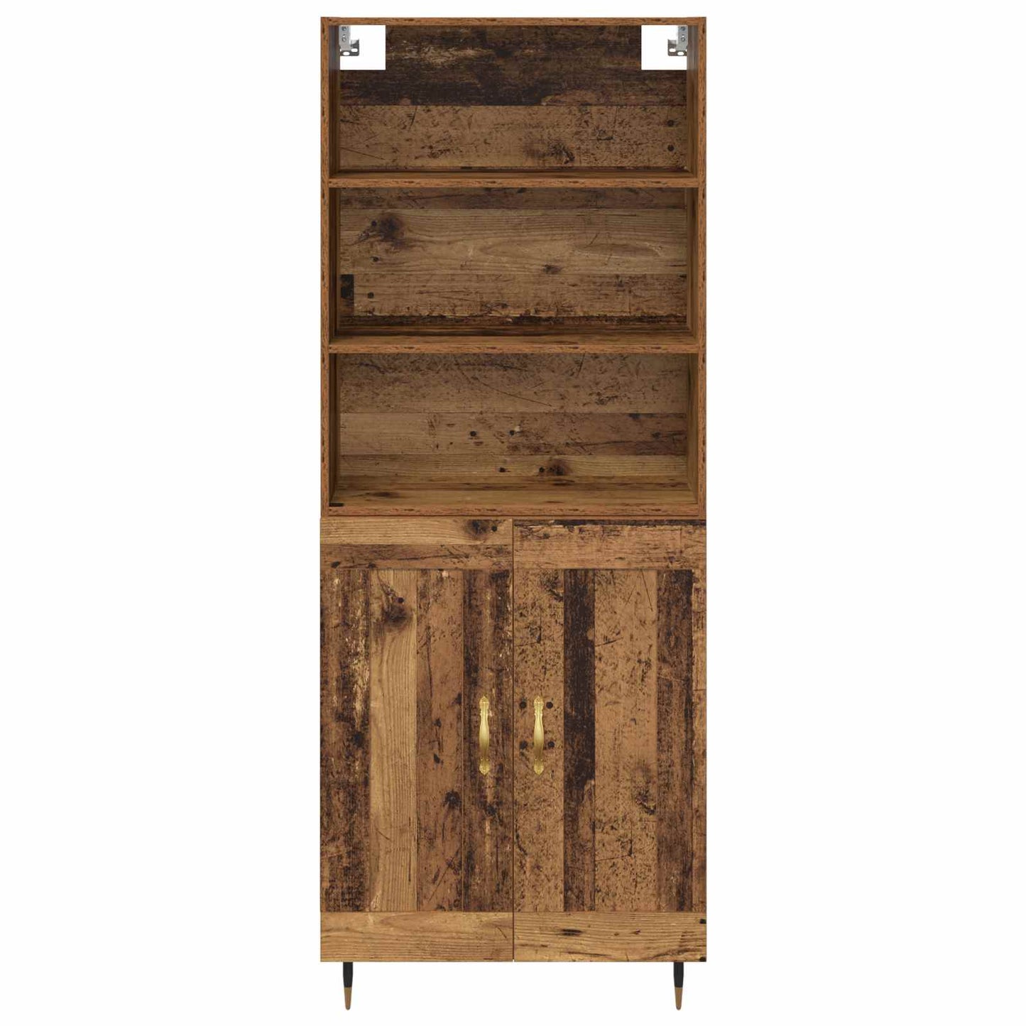 Highboard Altholz 69,5 x 34 x 180 cm Holzwerkstoff