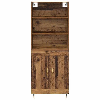 Highboard Altholz 69,5 x 34 x 180 cm Holzwerkstoff