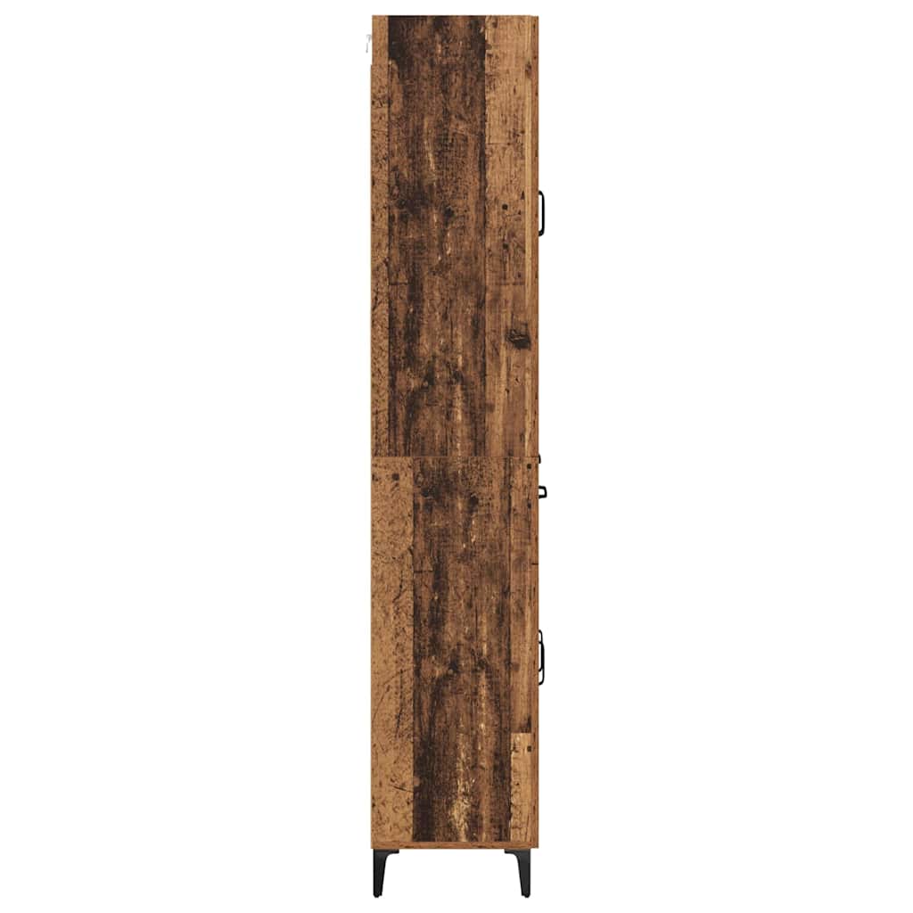 Highboard Wandmontiert Altholz 69,5 x 34 x 180 cm Holzwerkstoff