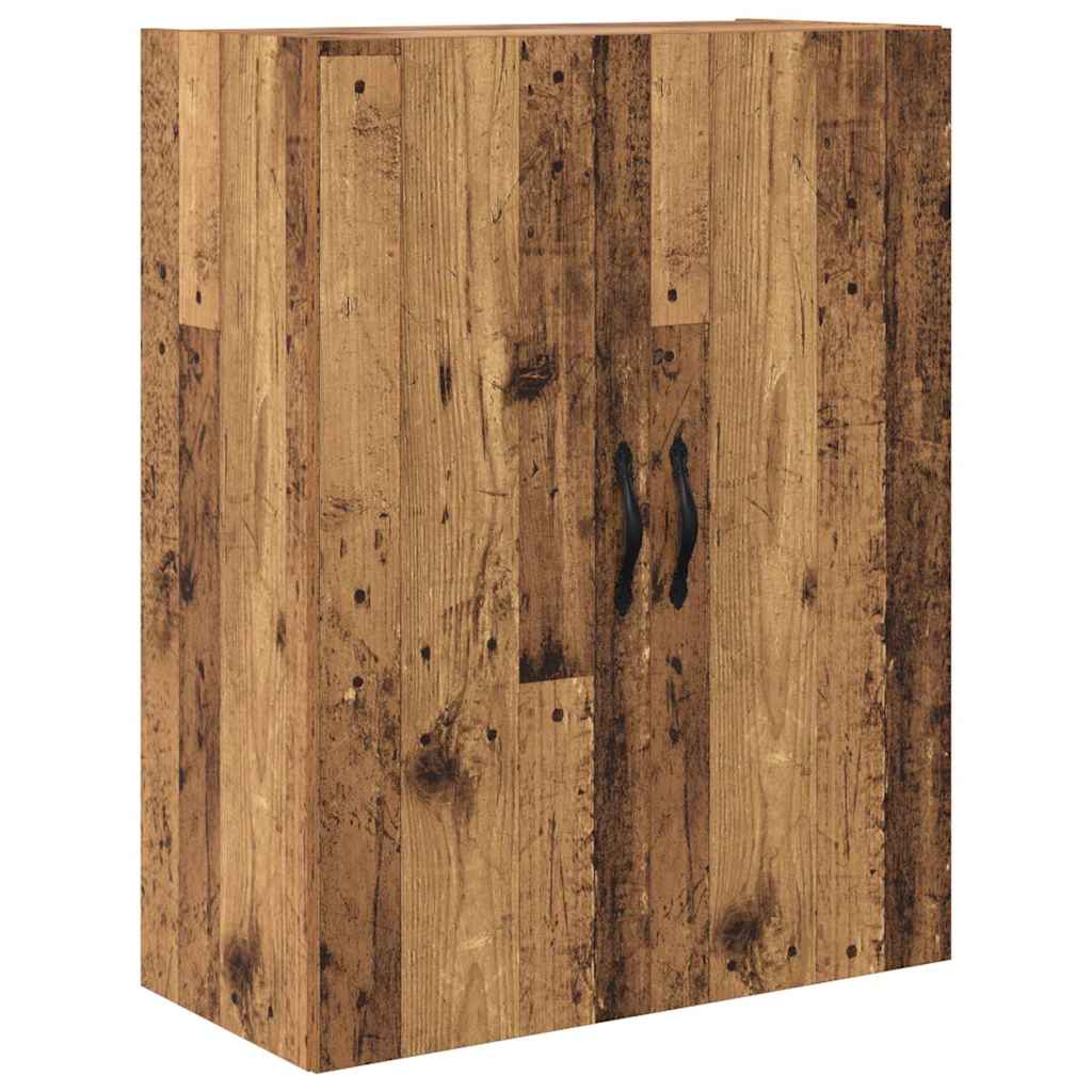 Highboard mit Schubladen 2 pcs Altholz Ingenieurholz und Glas