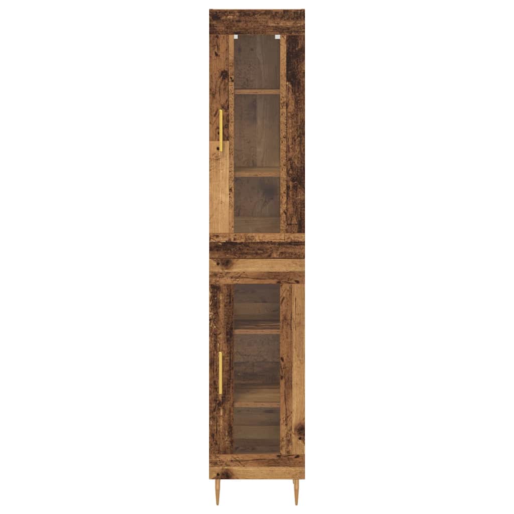 Highboard 2 pcs Altholz Glas