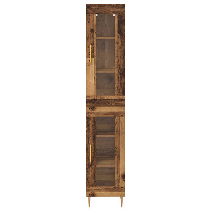 Highboard 2 pcs Altholz Glas