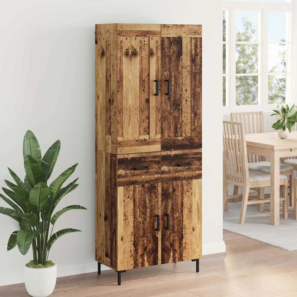Highboard mit Schubladen 2 pcs Altholz Holzwerkstoff