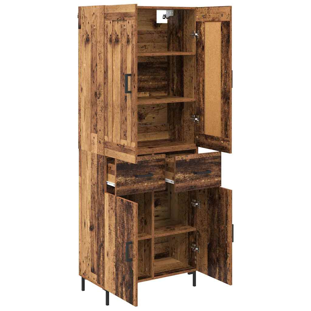 Highboard mit Schubladen 2 pcs Altholz Holzwerkstoff