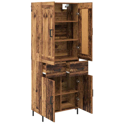 Highboard mit Schubladen 2 pcs Altholz Holzwerkstoff