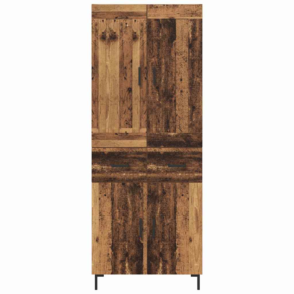 Highboard mit Schubladen 2 pcs Altholz Holzwerkstoff