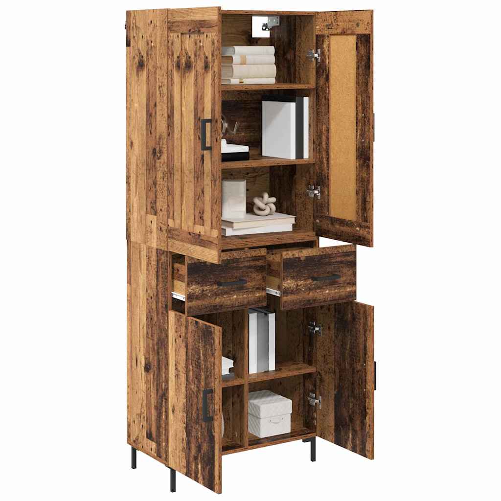 Highboard mit Schubladen 2 pcs Altholz Holzwerkstoff