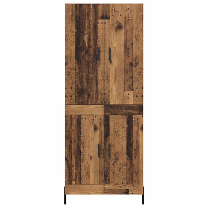 Highboard Wandmontiert Altholz 69,5 x 34 x 180 cm Holzwerkstoff