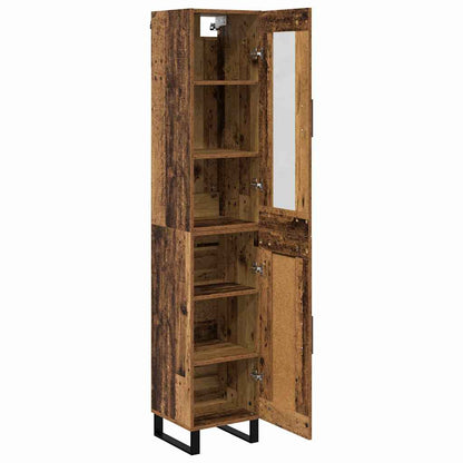 Highboard Altholz 69,5 x 34 x 180 cm Holzwerkstoff