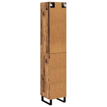 Highboard Altholz 69,5 x 34 x 180 cm Holzwerkstoff