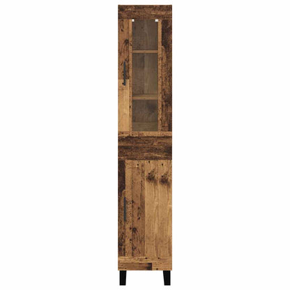 Highboard Altholz 69,5 x 34 x 180 cm Holzwerkstoff
