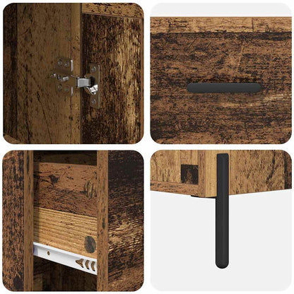 Highboard Altholz 34,5 x 34 x 180 cm Holzwerkstoff