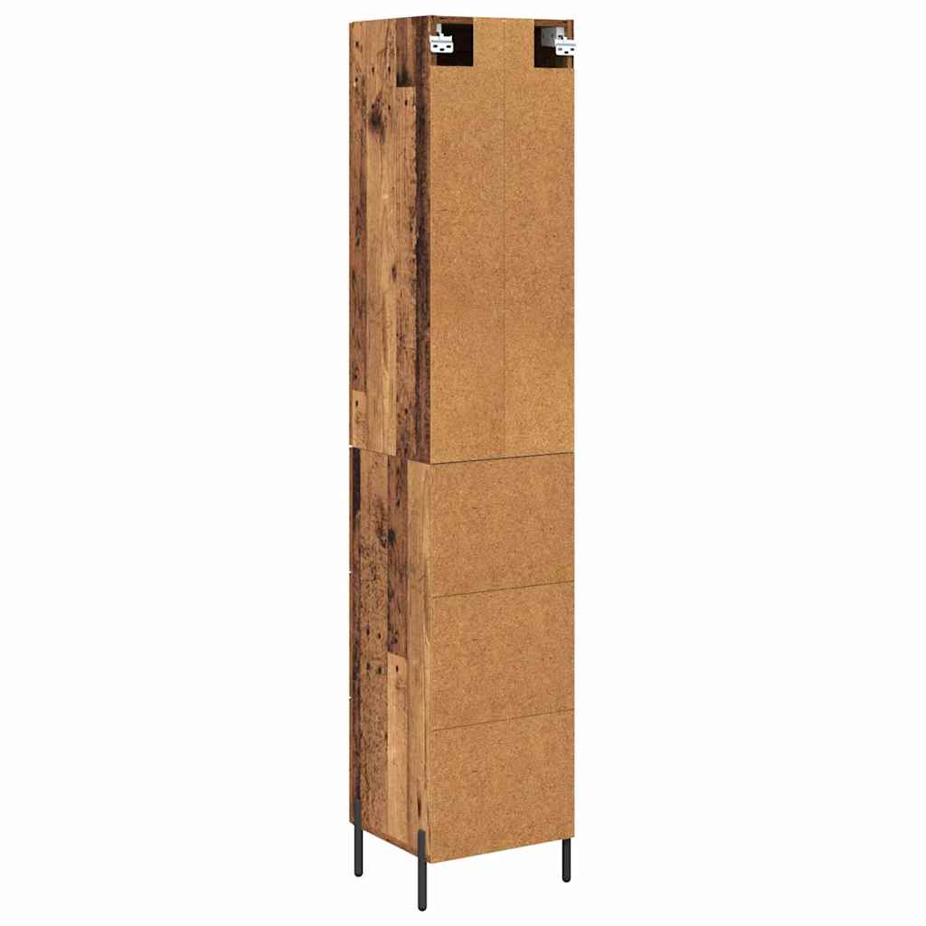 Highboard Altholz 34,5 x 34 x 180 cm Holzwerkstoff