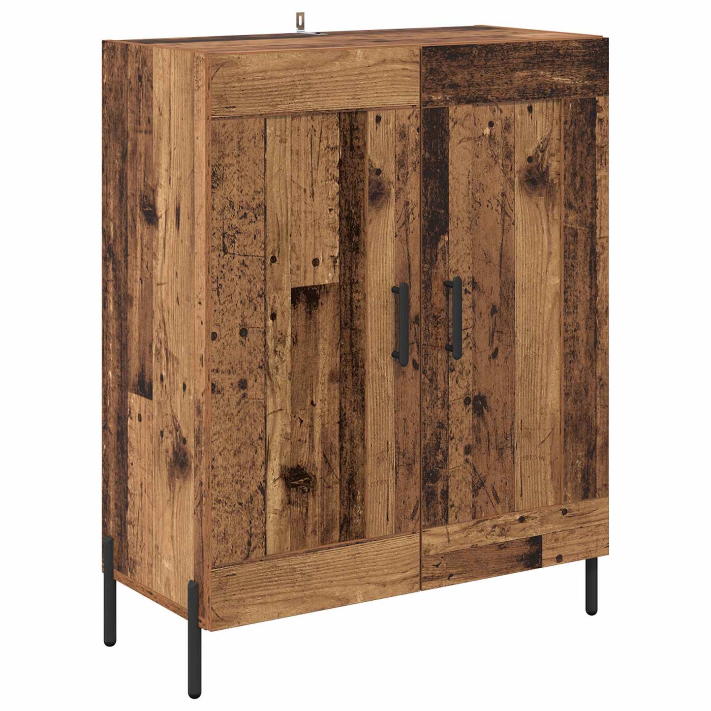 Highboard Wandmontiert Altholz 69,5 x 34 x 180 cm Holzwerkstoff