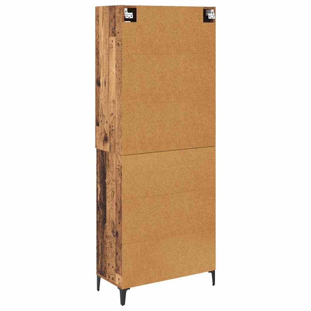 Highboard Wandmontiert Altholz 69,5 x 34 x 180 cm Holzwerkstoff