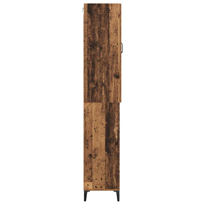 Highboard Wandmontiert Altholz 69,5 x 34 x 180 cm Holzwerkstoff
