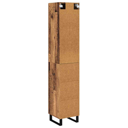 Highboard Altholz 69,5 x 34 x 180 cm Holzwerkstoff
