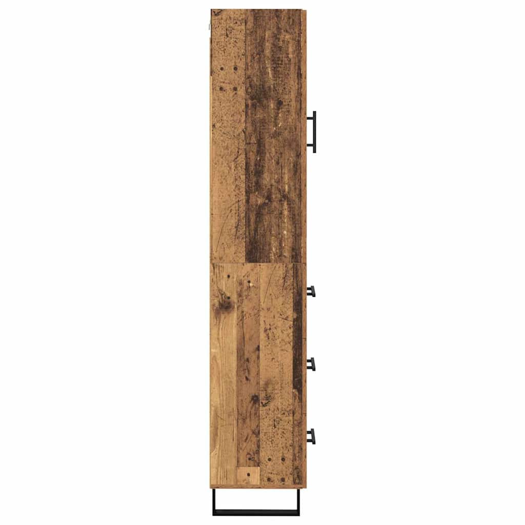 Highboard Altholz 69,5 x 34 x 180 cm Holzwerkstoff