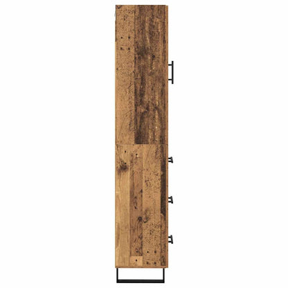 Highboard Altholz 69,5 x 34 x 180 cm Holzwerkstoff