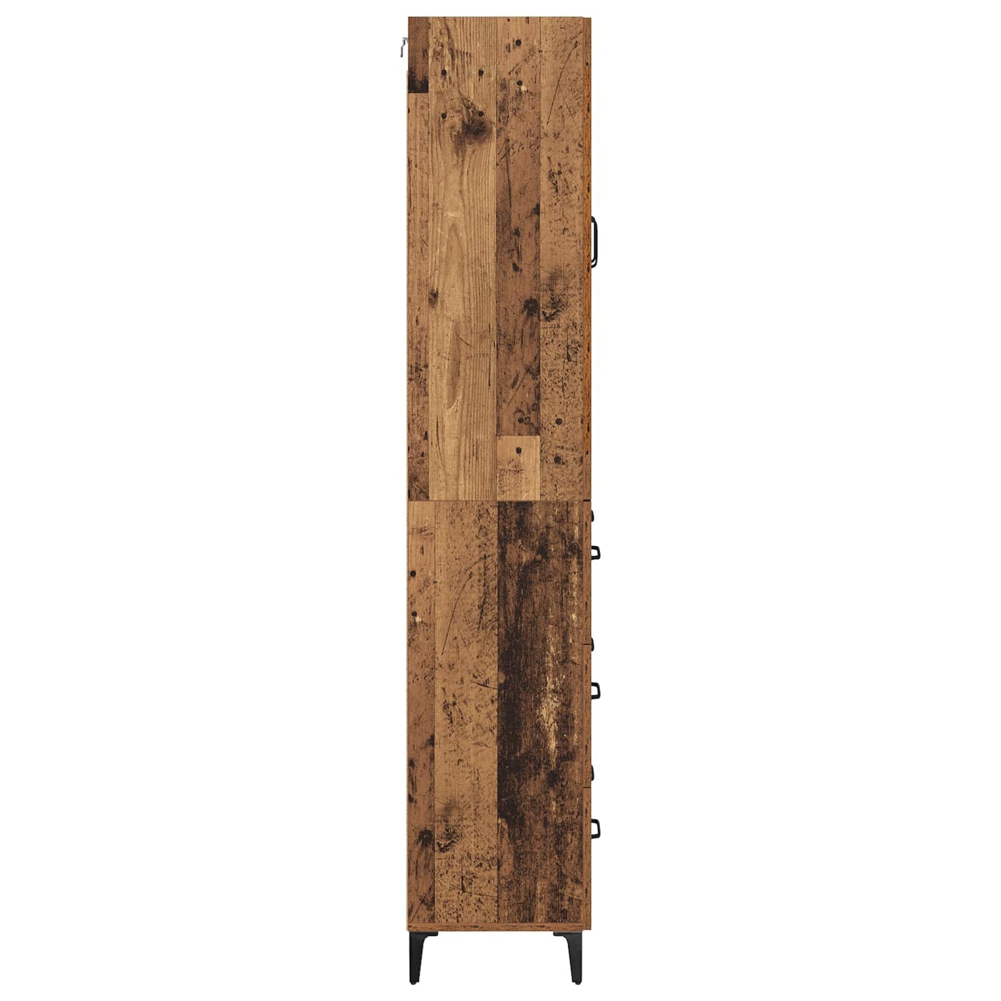 Highboard Wandmontiert Altholz 69,5 x 34 x 180 cm Holzwerkstoff