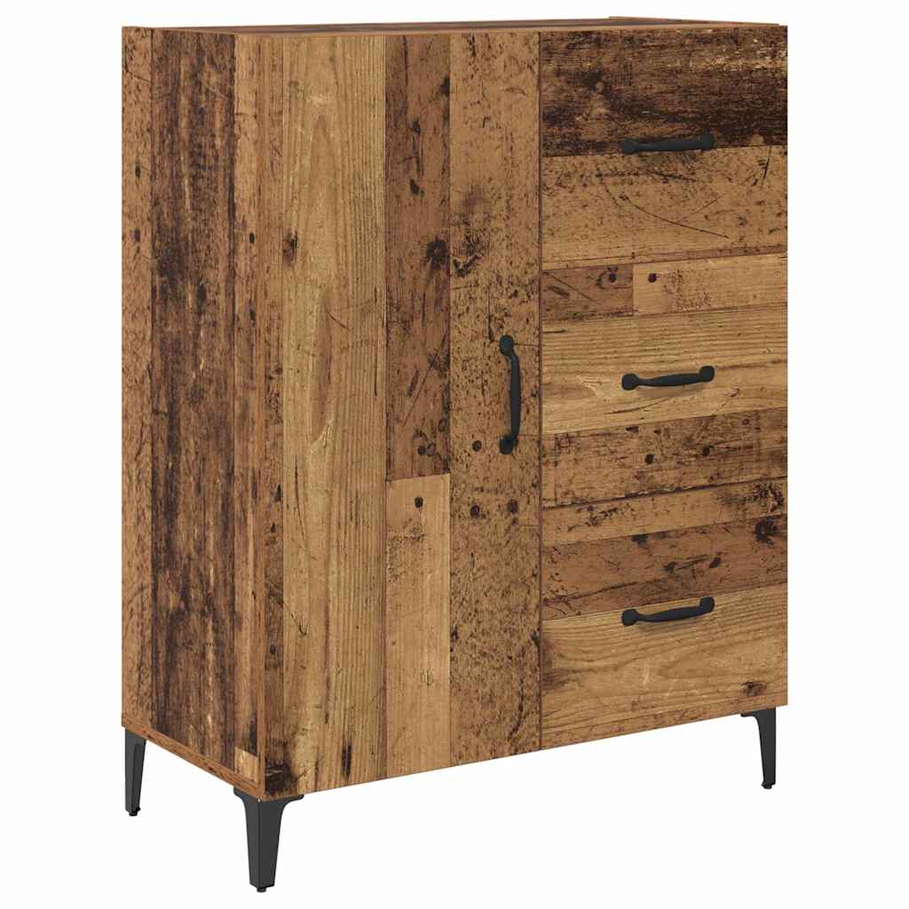 Highboard Wandmontiert Altholz 69,5 x 34 x 180 cm Holzwerkstoff