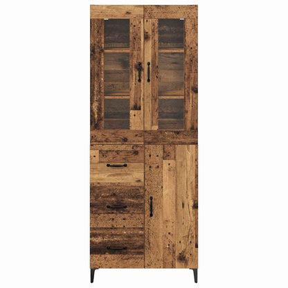 Highboard Wandmontiert Altholz 69,5 x 34 x 180 cm Holzwerkstoff
