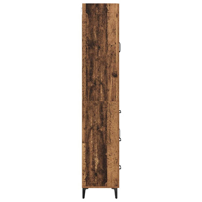 Highboard Wandmontiert Altholz 69,5 x 34 x 180 cm Holzwerkstoff
