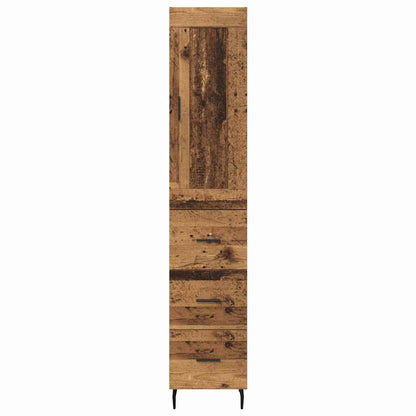 Highboard Altholz 34,5 x 34 x 180 cm Holzwerkstoff