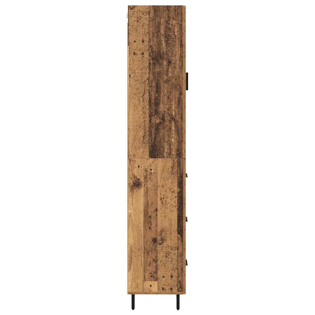 Highboard Altholz 34,5 x 34 x 180 cm Holzwerkstoff