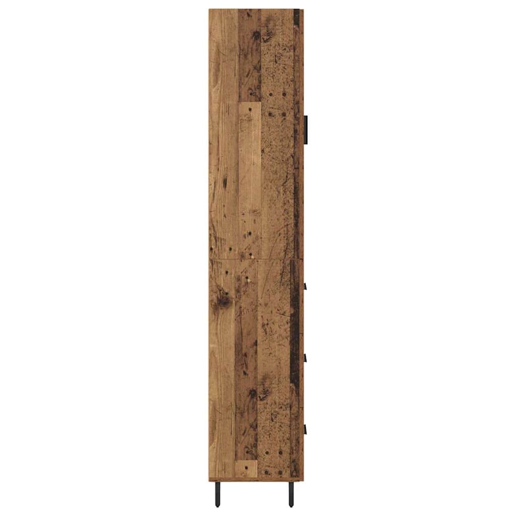 Highboard Altholz 34,5 x 34 x 180 cm Holzwerkstoff