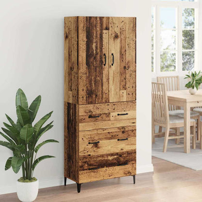 Highboard Wandmontiert Altholz 69,5 x 34 x 180 cm Holzwerkstoff