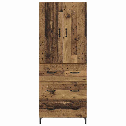 Highboard Wandmontiert Altholz 69,5 x 34 x 180 cm Holzwerkstoff