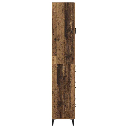 Highboard Wandmontiert Altholz 69,5 x 34 x 180 cm Holzwerkstoff