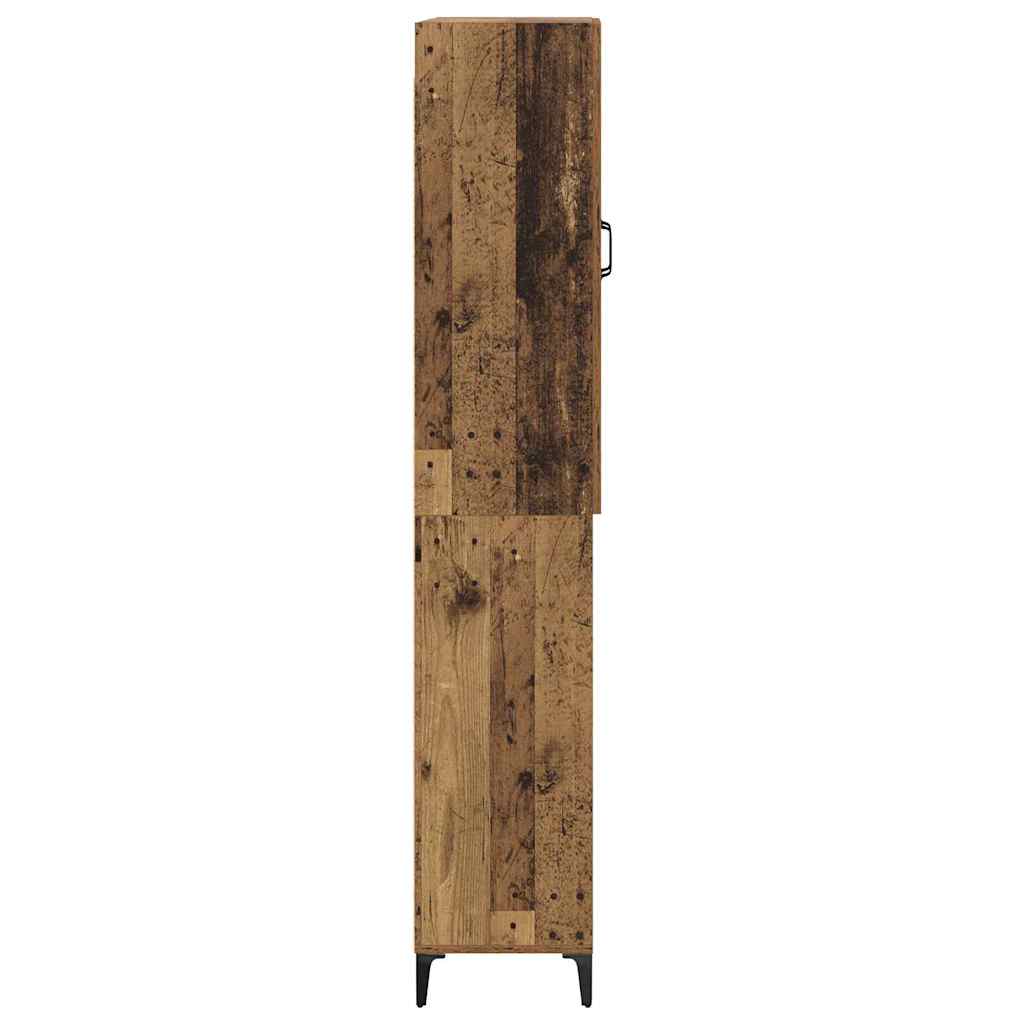 Highboard Wandmontiert Altholz 69,5 x 34 x 180 cm Holzwerkstoff