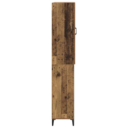 Highboard Wandmontiert Altholz 69,5 x 34 x 180 cm Holzwerkstoff