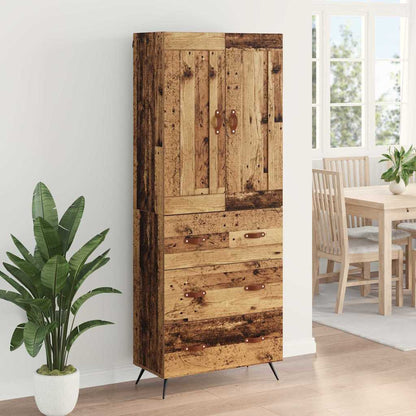 Highboard Altholz 69,5 x 34 x 180 cm Holzwerkstoff