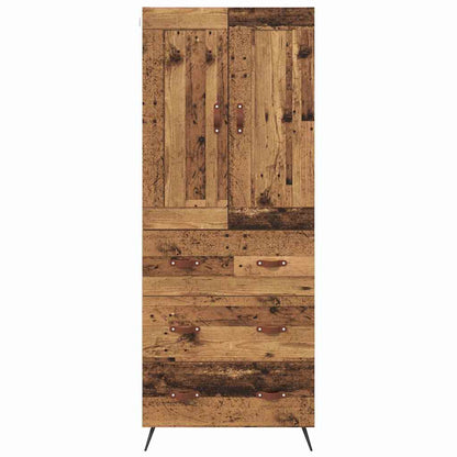 Highboard Altholz 69,5 x 34 x 180 cm Holzwerkstoff