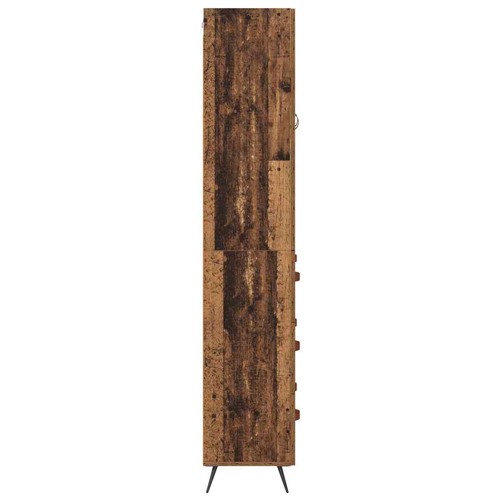 Highboard Altholz 69,5 x 34 x 180 cm Holzwerkstoff